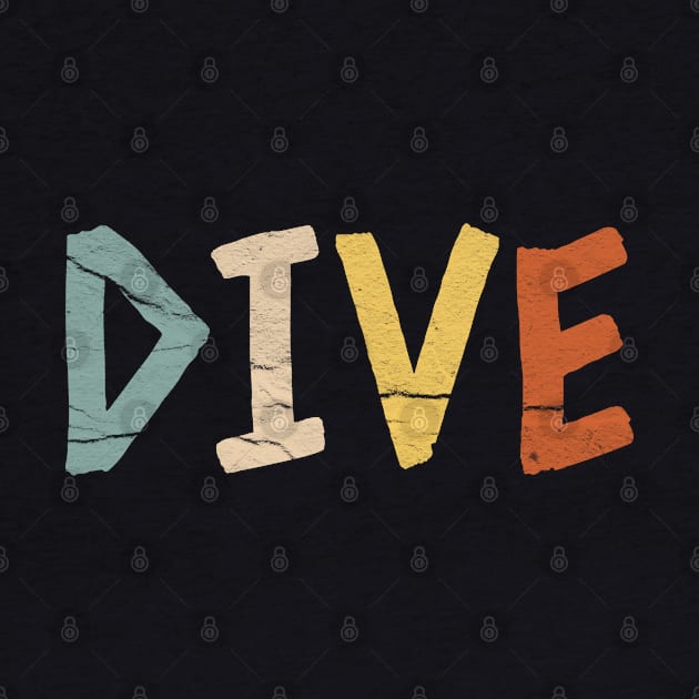 Retro Dive Vintage Diving Springboard by Tamsin Coleart